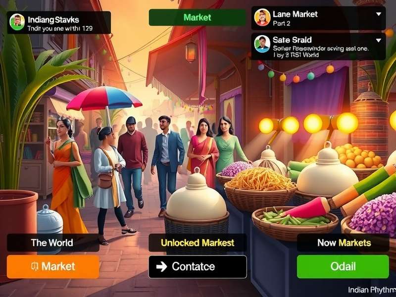 Indian Market Rhythms gameplay showing vibrant market scene