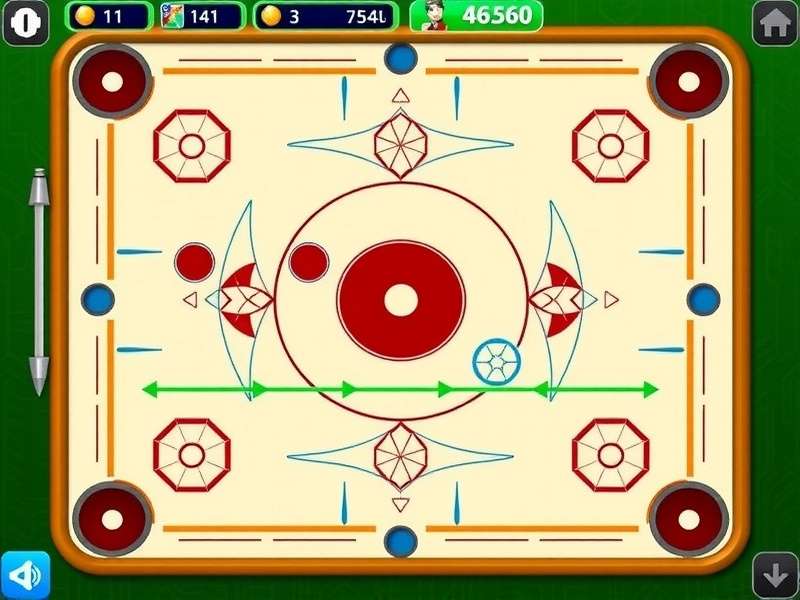 Carrom Turbo Pro Elite gameplay interface