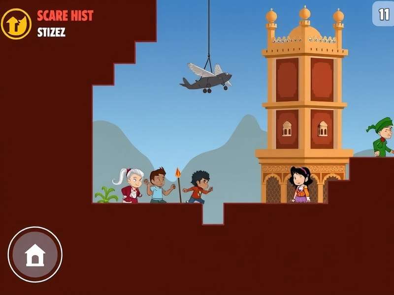 Fiery Flight Escape gameplay screenshot showing character escaping