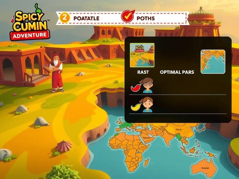 Spicy Cumin Adventure gameplay screenshot showing vibrant Indian landscapes