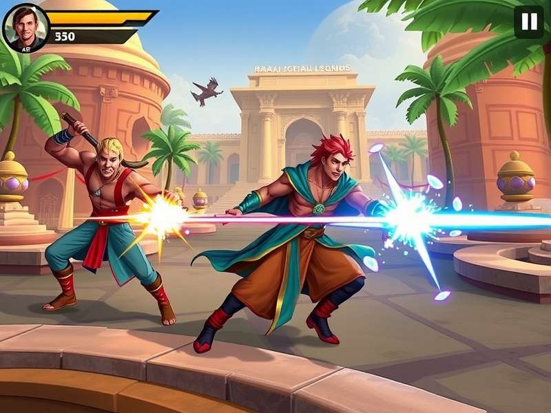 Raj Rush Legend battle scene showing special effects