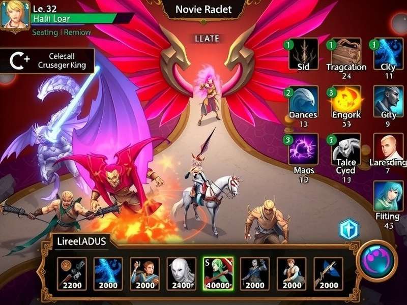 Celestial Crusader King gameplay screenshot showing strategic battle