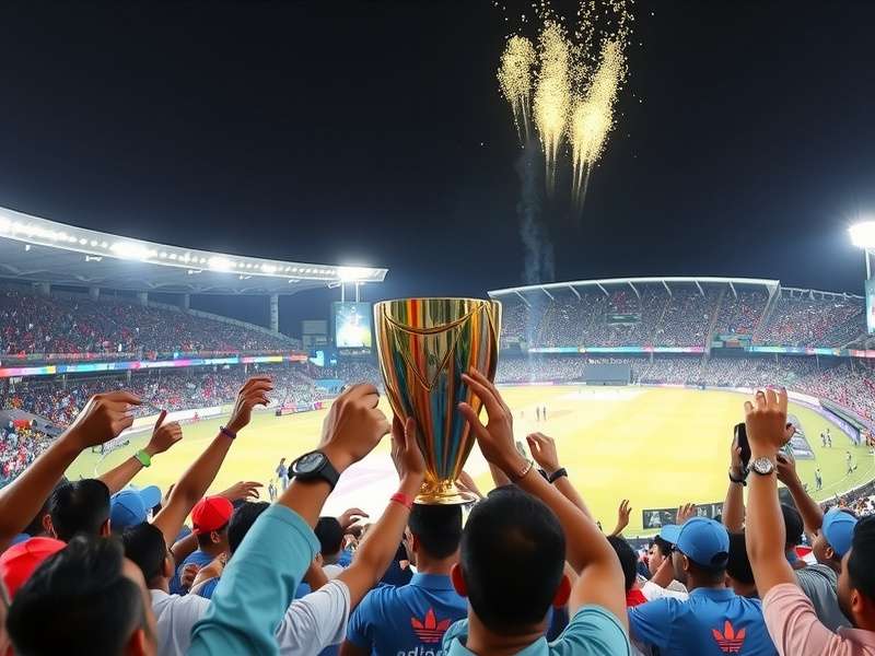 IPL Trophy and celebration