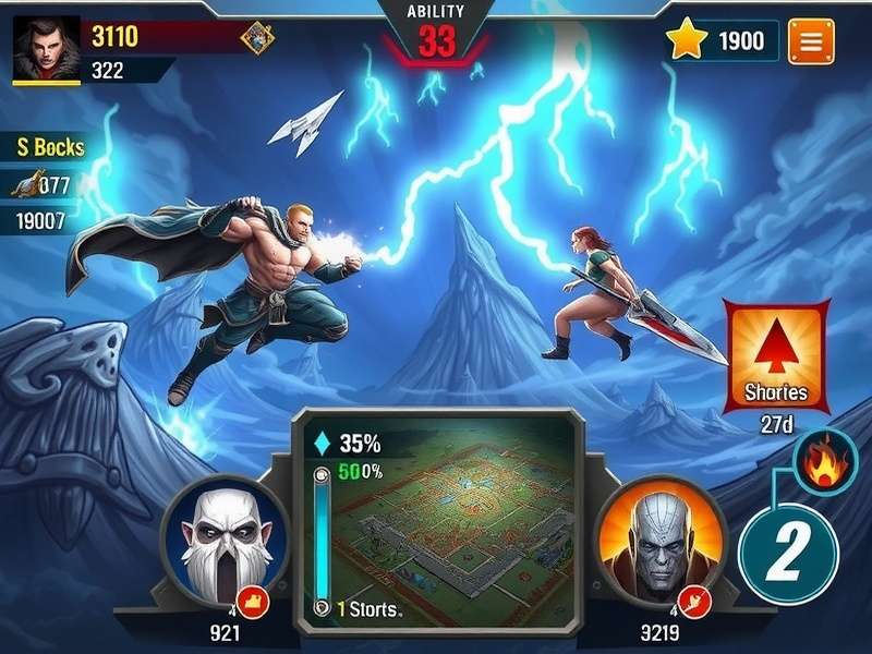 Thunderstorm Titan Storm Fury gameplay screenshot showing epic battle scene