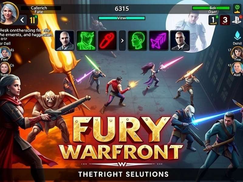 Fury Warfront battle arena with multiple players in combat