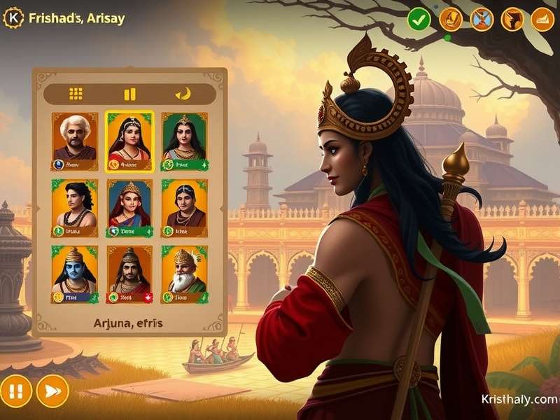 Krishna S Eternal Saga gameplay screenshot showing character selection