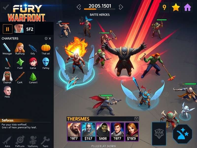 Fury Warfront gameplay screenshot showing intense battle action