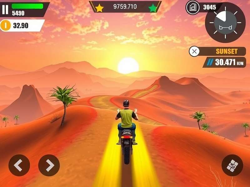 Sunset Glory Chase multiplayer race in progress