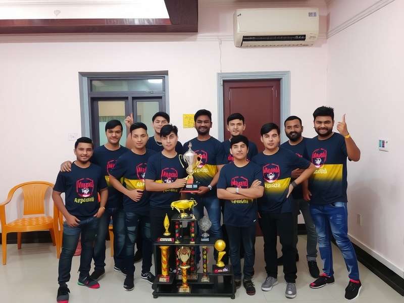Nagpur Ninjas Dota team celebrating tournament victory