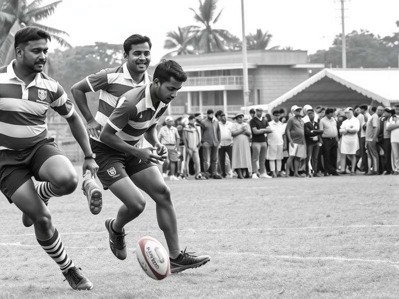 Historical photograph of early Coimbatore Rugby Champion tournament