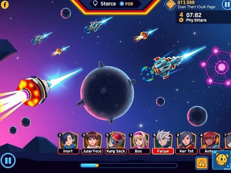Charge Hero Space Odyssey gameplay screenshot showing space battle
