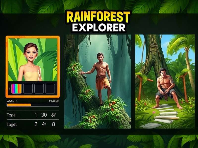 Different jungle environments in Rainforest Explorer