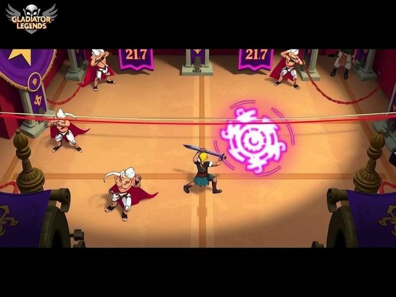 Gladiator Volley Legends gameplay screenshot showing character action