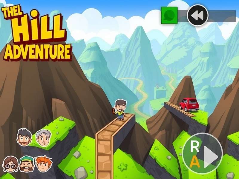 Hill Dash Adventure character selection screen showing multiple playable characters
