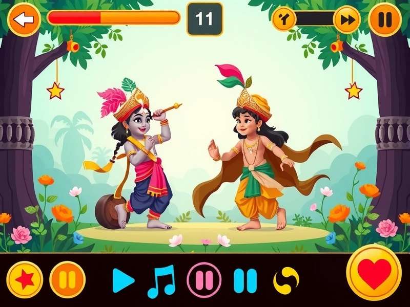 Artistic visual design elements from Krishna S Joyful Play