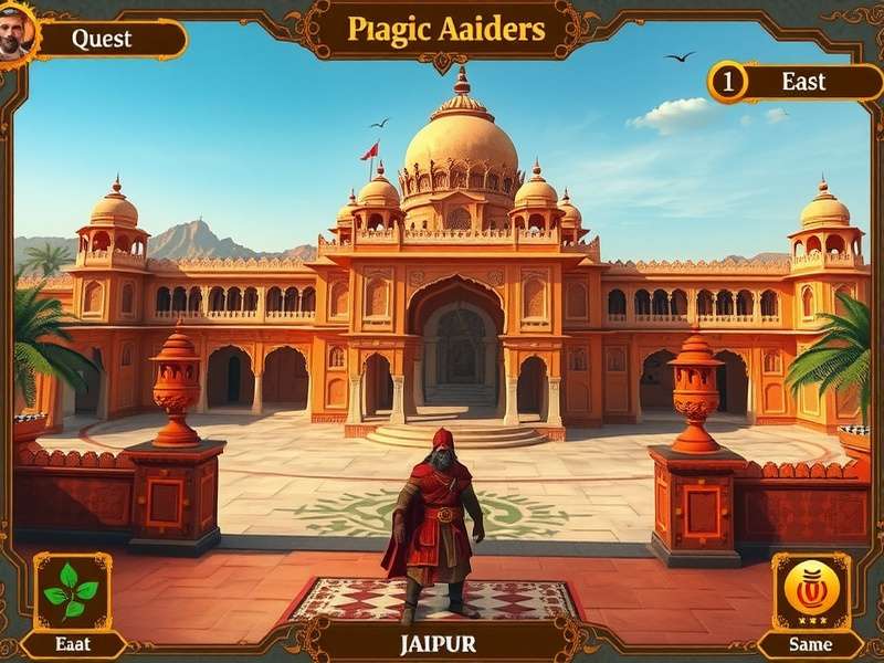 Magic Raiders Jaipur strategy map showing quest locations