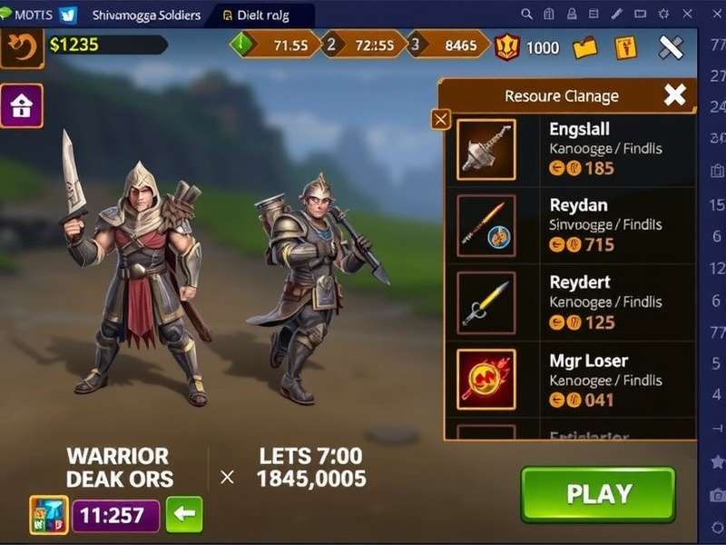 Shivamogga Strong Soldiers gameplay screenshot showing warrior characters