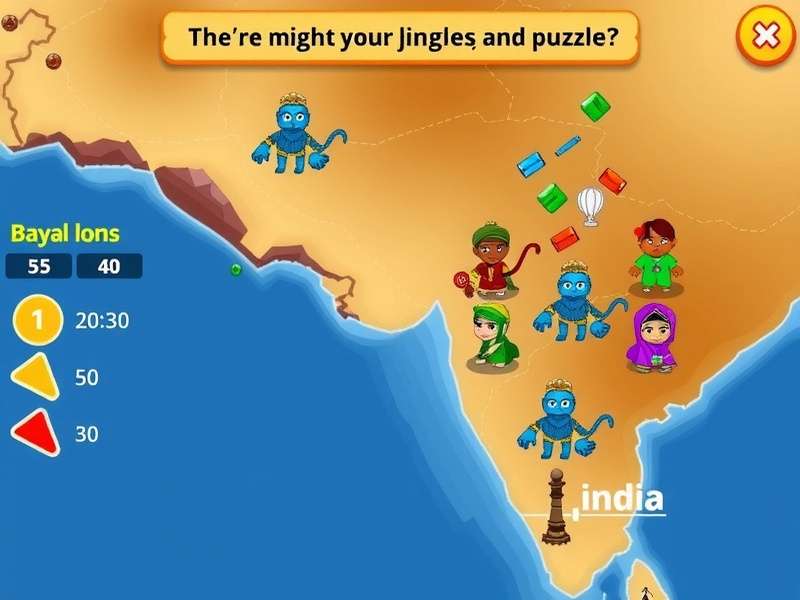 Indian Mighty Saga level progression map showing different Indian regions