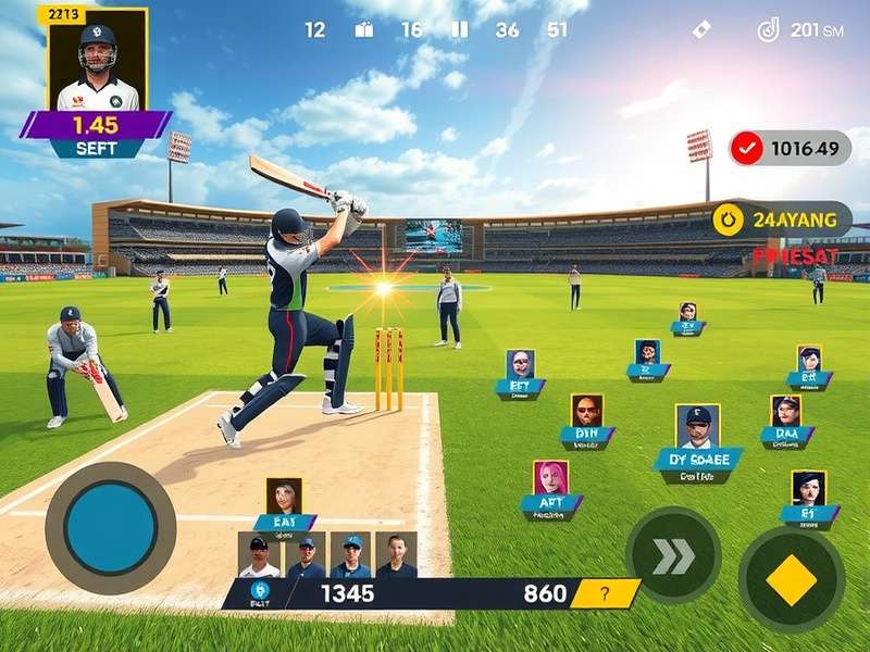 Cricket Battle Royale strategy map showing safe zones and player positions
