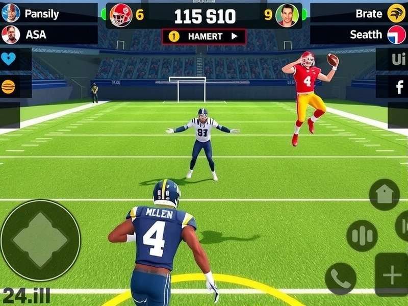 Mumbai Linebacker Masters gameplay screenshot showing football action