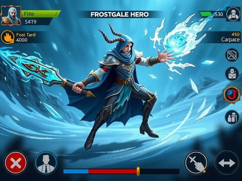 Frostgale Hero gameplay screenshot showing character combat