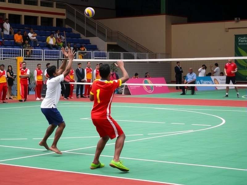 Taj Volley Nobles court dimensions and player positions