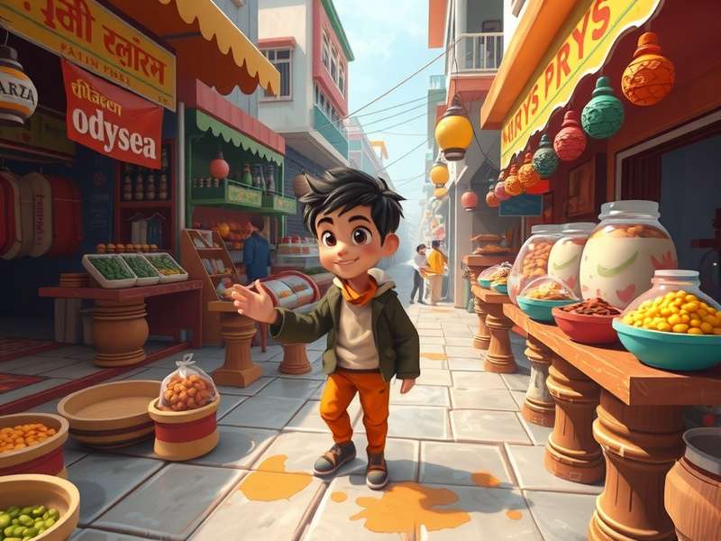 Curry Spiced Odyssey gameplay showing spice collection mechanics