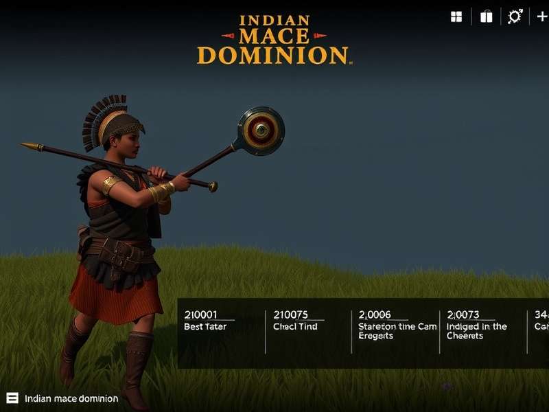 Indian Mace Dominion gameplay screenshot showing character with mace