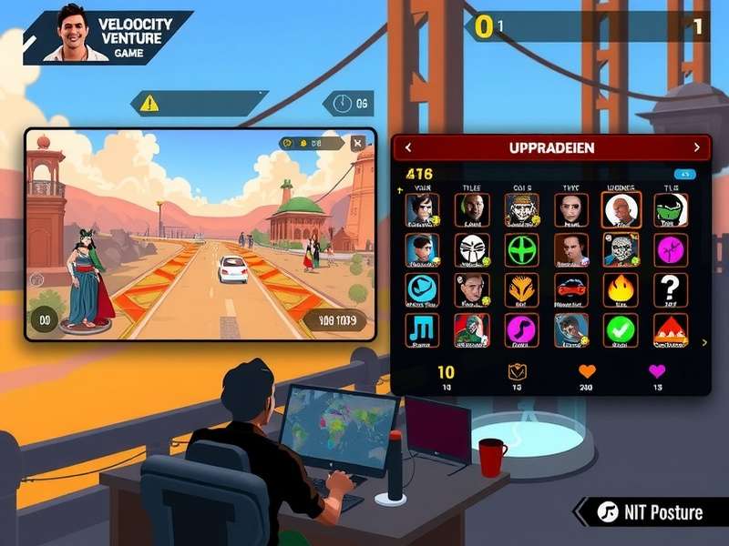 Development team working on Velocity Venture game design