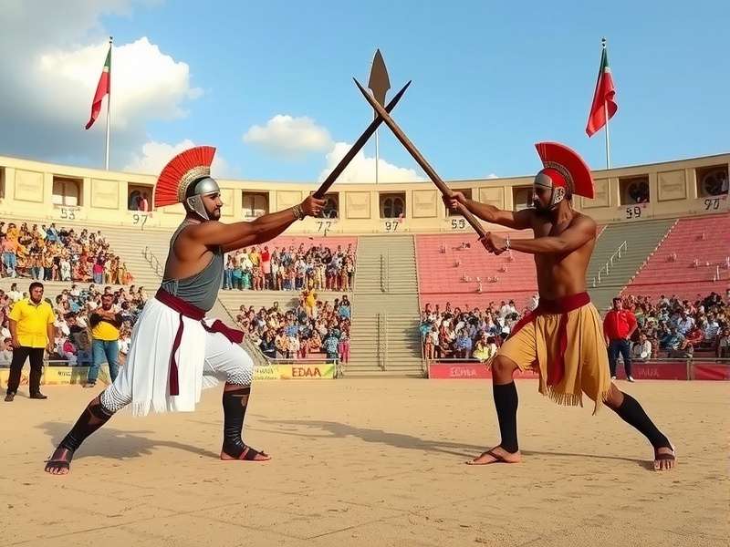 Goan Meteor Gladiator competition arena and scoring system