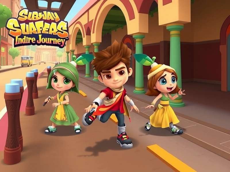 Subway Surfers Indore Journey characters in traditional outfits