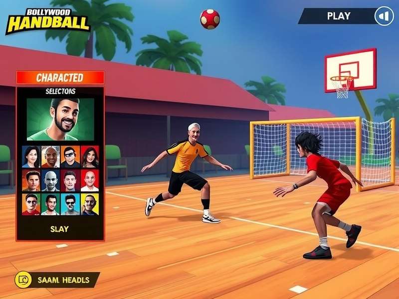 Bollywood Handball Rampage tournament scene showing competitive gameplay