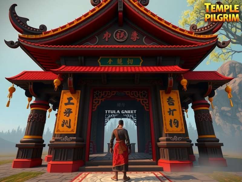 Temple Pilgrim Walk feature showcase with multiple temple options