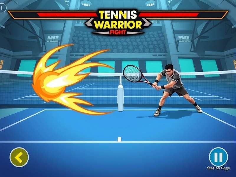 Tennis Warrior Champion Fight gameplay screenshot showing intense tennis battle