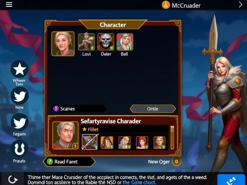 Dominion Mace Crusader character selection screen