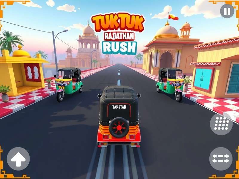 Tuk Tuk Rajasthan Rush cultural elements showing traditional Rajasthani architecture