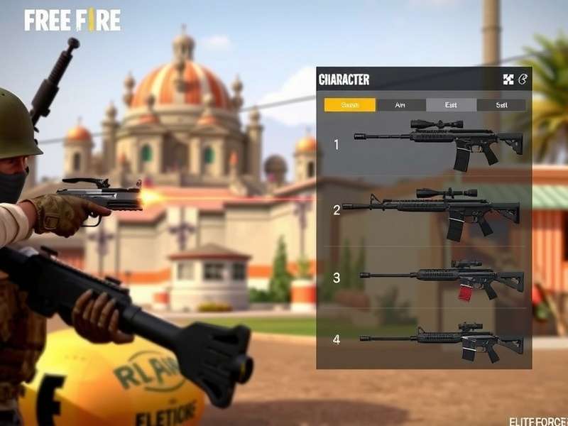Free Fire Elite Forces gameplay screenshot showing character in combat