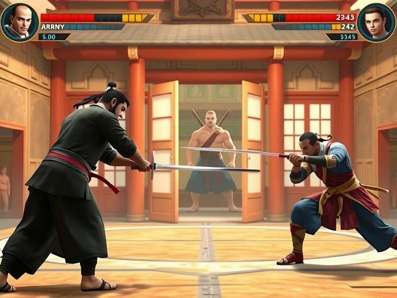 Samurai's Honor: Indian Martial Arts gameplay screenshot showing combat between warriors