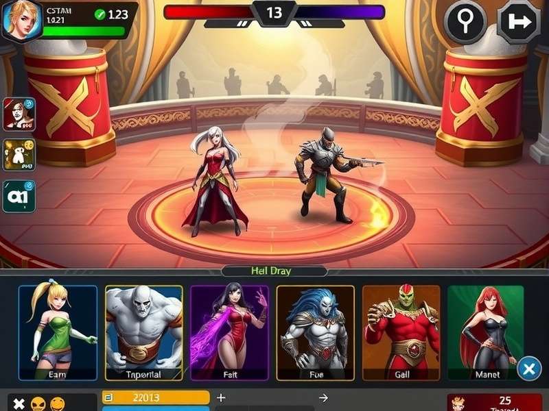 Heroic Hosts battle arena showing character abilities in action