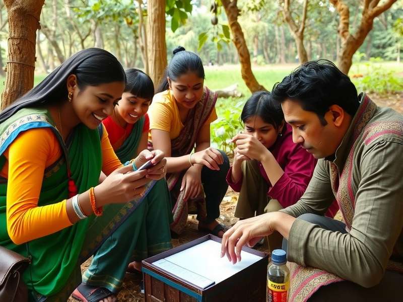 Cultural Preservation Through Dal Baati Treasure Hunt Multi-generational family enjoying Dal Baati Treasure Hunt together