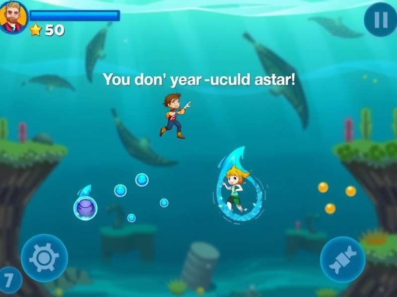Aqua Force Heroes gameplay screenshot showing water-based combat