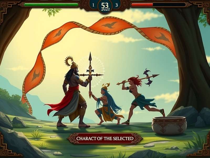 Sanquelim Divine Saga gameplay screenshot showing character battles