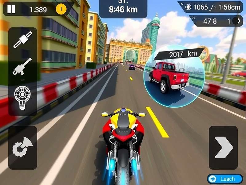 Turbo Racer India track showing detailed Indian city environment