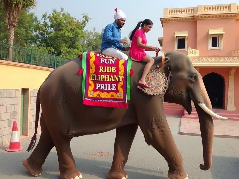 Traditional Jaipur Elephant Fun Ride in Rajasthan