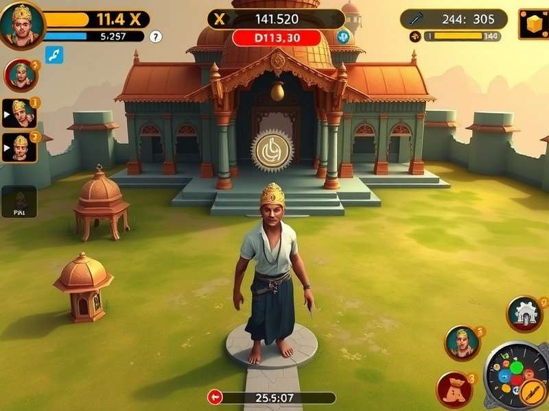 Ganesha Puja Empire character progression interface