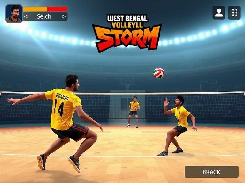 West Bengal Volley Storm tournament mode interface showing bracket competition