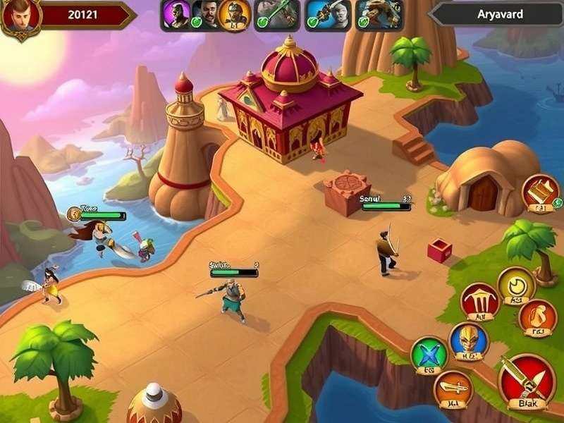 Brave Saga Combat Interface - Action-packed battle screen