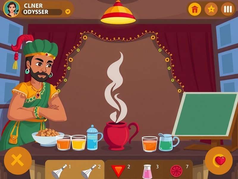 Royal Chai Odyssey gameplay screenshot showing chai preparation