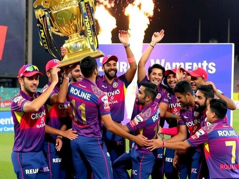 Royal Rajasthan Warriors trophy celebration