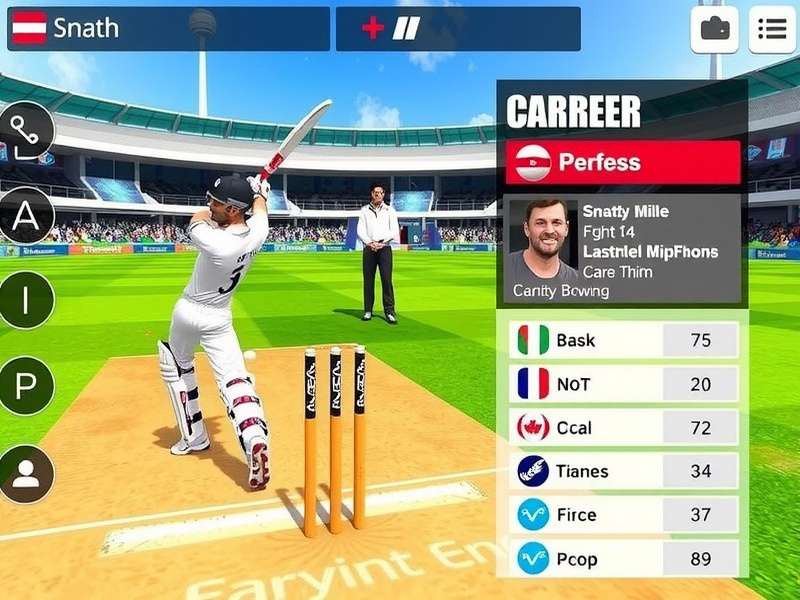 Bowling Controls in Ultimate Cricket Power Ultimate Cricket Power bowling interface with delivery options